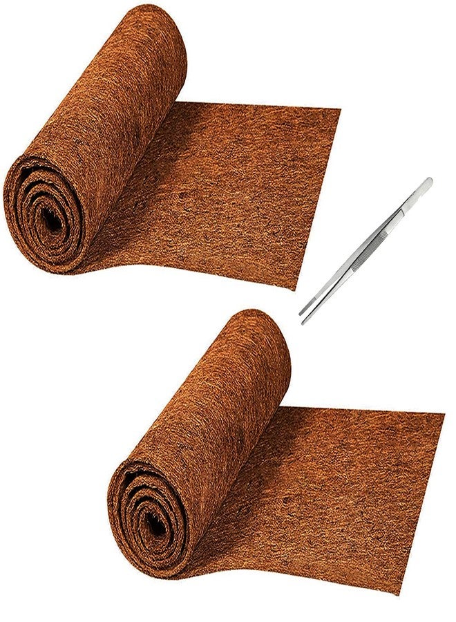 MCLANZOO Reptile Carpet Mat, Coconut Fiber Liner,Snake Bedding,Lizard Cage Mat/Substrate for Snakes, Chameleons, Geckos ands Kitchen Use (30"x12"（2pc）) - Image 1
